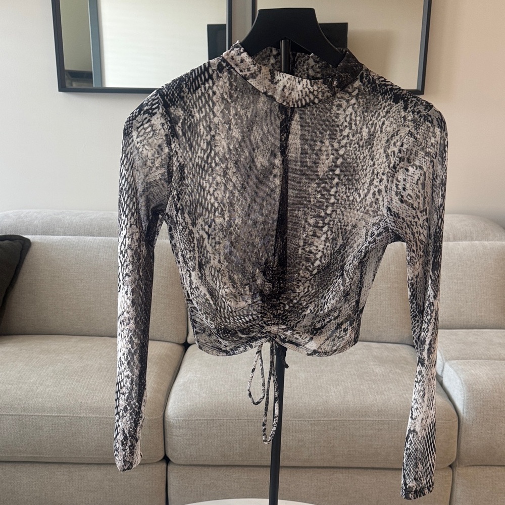 Windsor Black and White Snakeskin Blouse